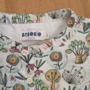 Infant and Toddler organic cotton poplin SS shirt